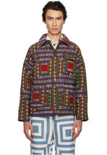 Bode Multicolor Log Cabin Jacket