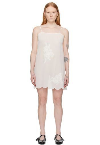 Bode Off-White Slip Minidress