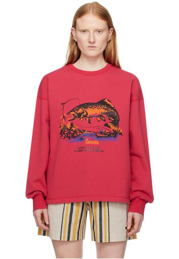 Bode Pink 'White River' Sweatshirt