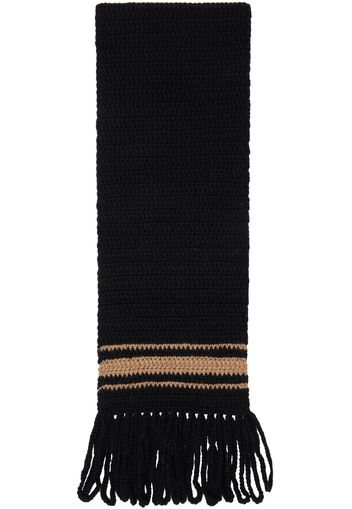 Bode Black Limited Edition Braided Fringe Scarf