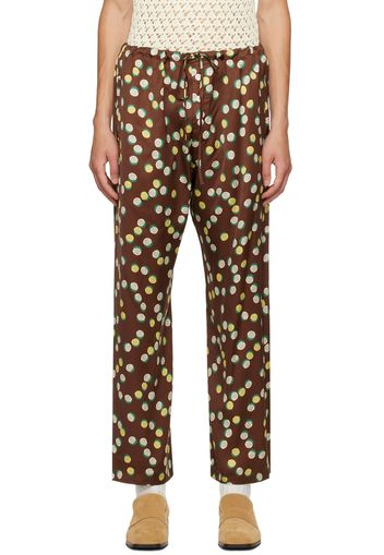 Bode Brown Bubble Dot Trousers