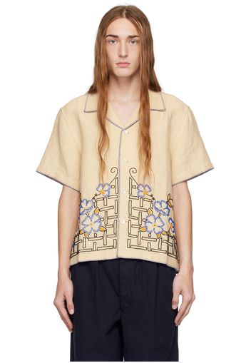 Bode Beige Himalayan Poppy Shirt