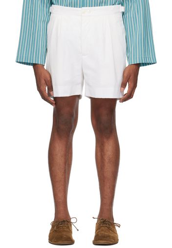 Bode White Double-Button Shorts