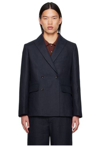 Bode Navy Double-Breasted Blazer