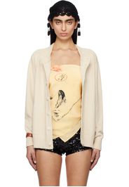 Bode Off-White Meringue Cardigan