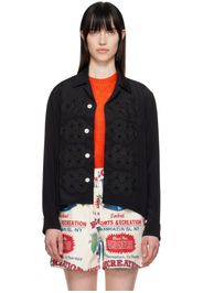 Bode Black Ribbon Garland Shirt