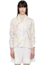 Bode White Signature Scrawl Shirt