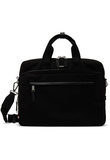 BOSS Black Multi Pocket Logo Lettering Briefcase