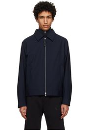 BOSS Navy Spread Collar Jacket