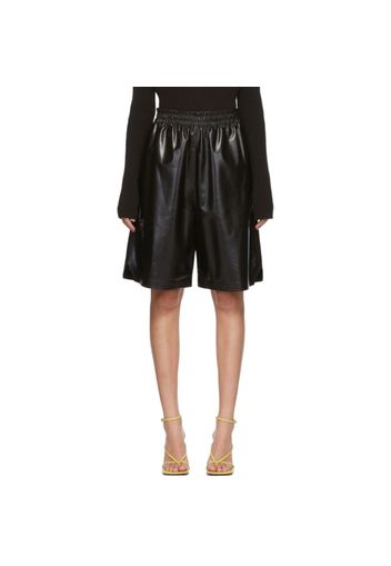 Bottega Veneta Brown Leather Shorts