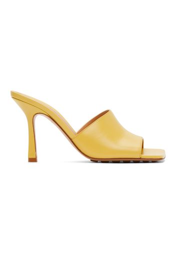 Bottega Veneta Yellow Stretch Heeled Sandals