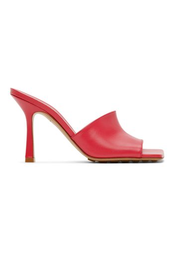 Bottega Veneta Pink Stretch Heeled Sandals