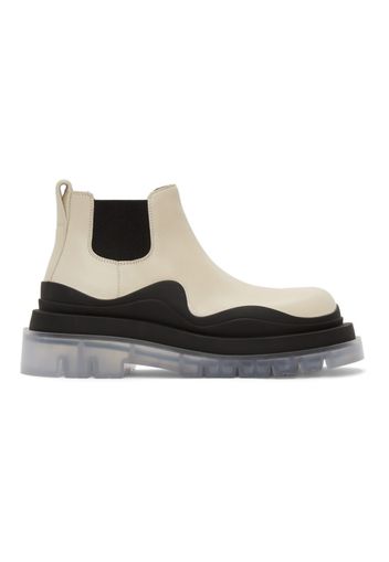 Bottega Veneta Off-White Low The Tire Chelsea Boots