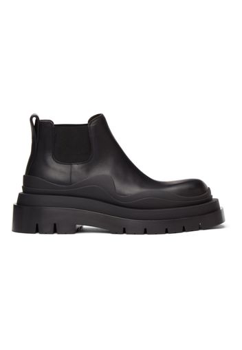 Bottega Veneta Black Low The Tire Chelsea Boots