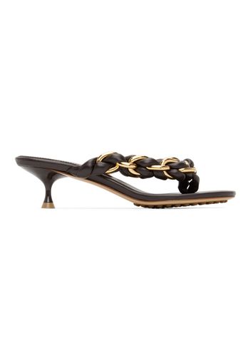 Bottega Veneta Brown Chain Dot Sandals