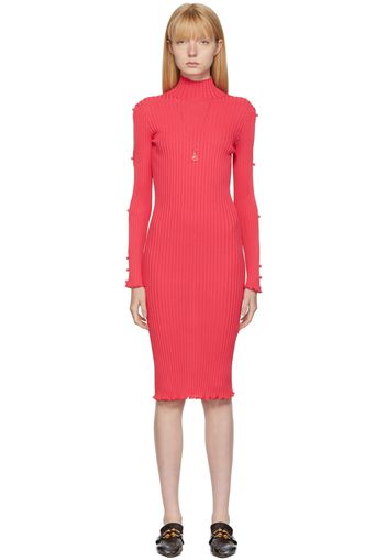 Bottega Veneta Pink Rib Knit Dancer Dress