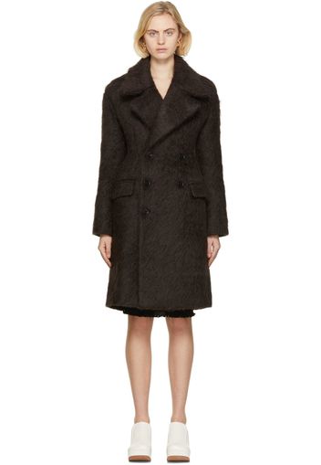 Bottega Veneta Brown Brushed Alpaca Coat