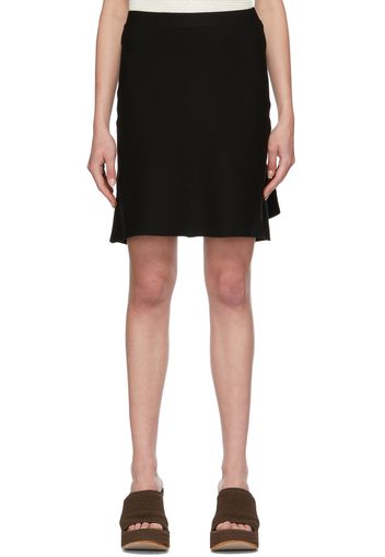 Bottega Veneta Black Knit Godet Skirt