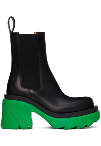 Bottega Veneta Black & Green Flash Boots