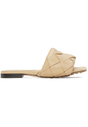 Bottega Veneta Beige Intrecciato Lido Sandals