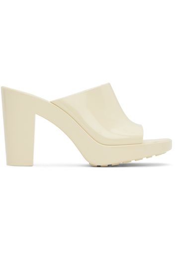 Bottega Veneta Beige Rubber Heeled Sandals