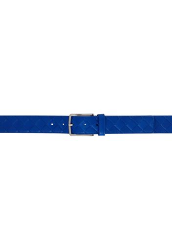 Bottega Veneta Blue Intrecciato Belt