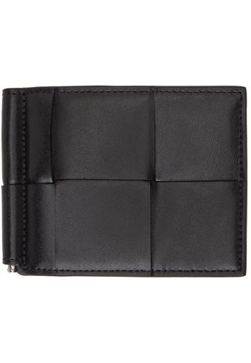 Bottega Veneta Black Intrecciato Bill Clip Bifold Wallet