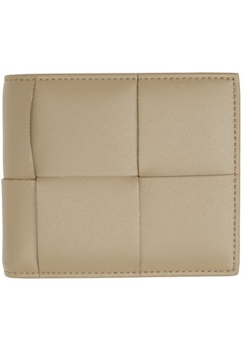 Bottega Veneta Taupe Intrecciato Bifold Wallet