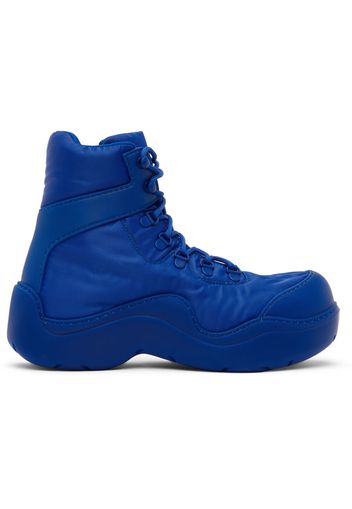 Bottega Veneta Blue Puddle Bomber Lace-Up Boots