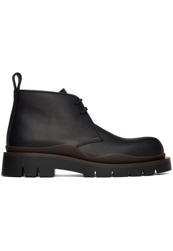 Bottega Veneta Black & Brown Tire Desert Boots