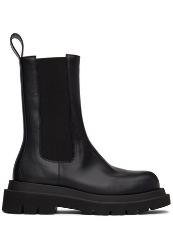 Bottega Veneta Black Shearling Lug Chelsea Boots