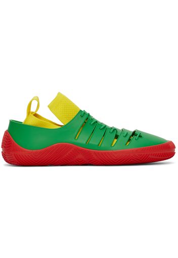 Bottega Veneta Green & Red Climber Sneakers