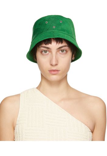 Bottega Veneta Green Intreccio Jacquard Bucket Hat