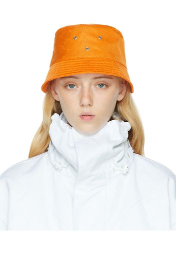 Bottega Veneta Orange Intreccio Jacquard Bucket Hat