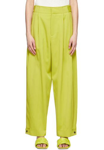 Bottega Veneta Green Wool Trousers