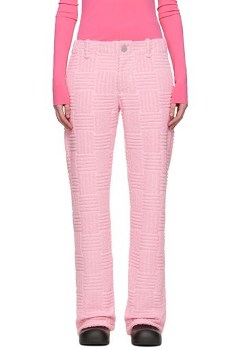 Bottega Veneta Pink Intreccio Trousers