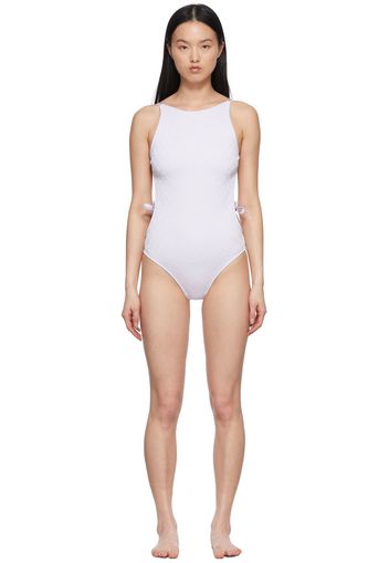 Bottega Veneta Purple Nylon One-Piece Swimsuit