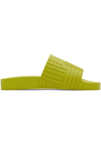 Bottega Veneta Green Rubber Carpet Slides