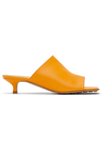 Bottega Veneta Orange Stretch Heeled Sandals