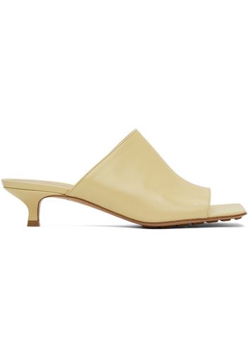 Bottega Veneta Yellow Stretch Mule Sandals