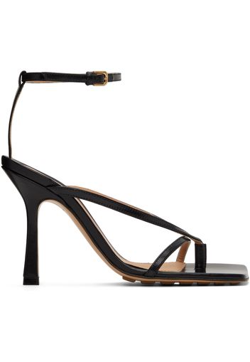 Bottega Veneta Black Stretch Heeled Sandals