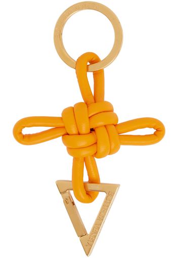 Bottega Veneta Orange Lambskin Keychain