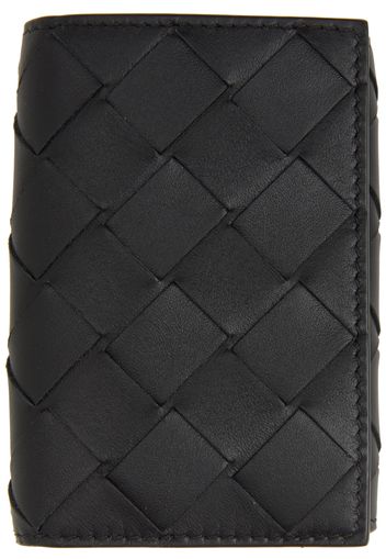 Bottega Veneta Black Tiny Trifold Wallet