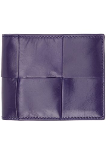 Bottega Veneta Purple Intreccio Bifold Wallet