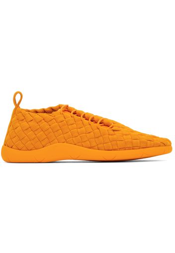 Bottega Veneta Orange Intrecciato Low Sneakers