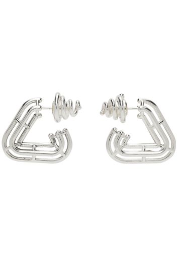 Bottega Veneta Silver Outline Earrings