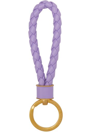 Bottega Veneta Purple Intrecciato Keychain