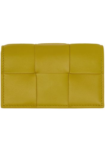 Bottega Veneta Yellow Business Card Holder