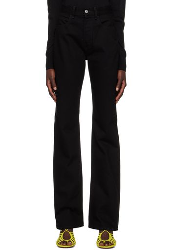 Bottega Veneta Black High-Rise Straight Jeans