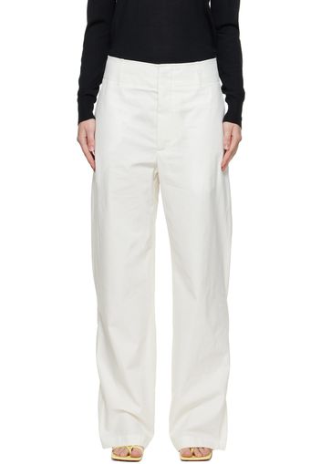 Bottega Veneta Off-White Compact Trousers